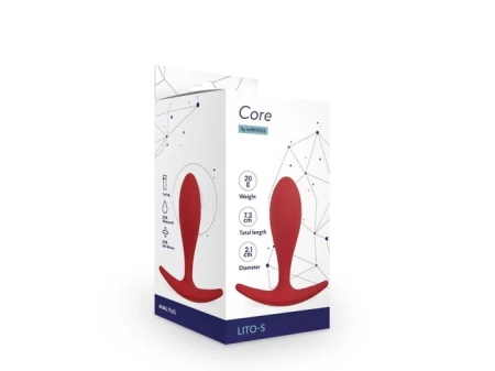 Анальная пробка маленькая Lito, цвет бордовый (CORE) (S)